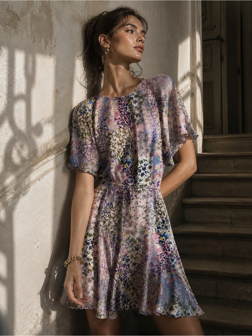 Ted Baker London Floral Mini Dress NWT Size 3 Luxury Feminine Statement